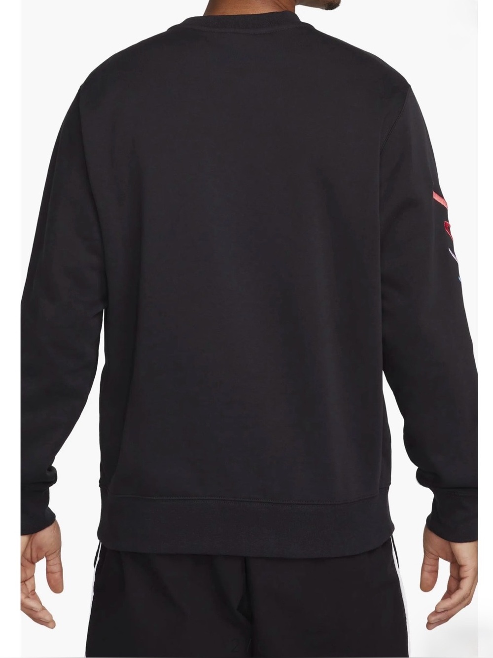 Nike Club Fleece Men's Brushed-Back Graphic Crew FB7475-011 Black Size M - Picture 7 of 10
